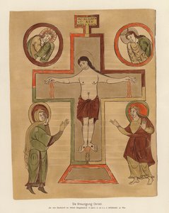 A Crucificação de Jesus Cristo (litografia a cores) de German School