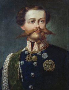 Retrato de Victor Emmanuel II (1820-1878), Rei da Itália, de Gerolamo Induno, óleo sobre tela de Gerolamo Induno