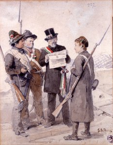 Risorgimento: Os Cinco Dias de Milão (Cinque giornate di Milano) (18-22 de março de 1848): este é um dos primeiros episódios das Revoluções de 1848 (parte da Primeira Guerra de Independência Italiana) que viu a ascensão dos milaneses população insurgente c de Gerolamo Induno