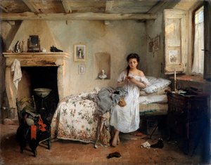 Triste presentimento - óleo sobre tela