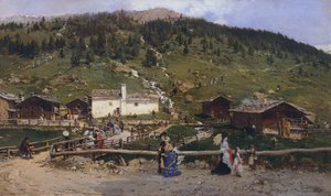 Santa Catarina em Valfurva, de Gerolamo Induno (1825-1890)