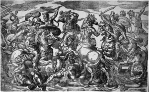 Batalha dos Lapiths e Centauros, c.1600 de Geronima Cagnaccia Parasole