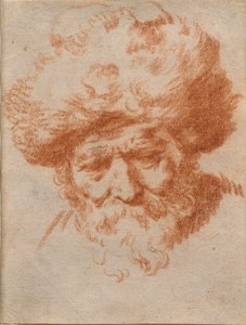 Uma Alegoria de Inverno: Cabeça de um Velho Vestindo um Boné de Pele de Gerrit Adriaensz (attr.to) Berckheyde