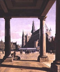 Vista de Haarlem com o Groote Kerk de Gerrit Adriaensz Berckheyde