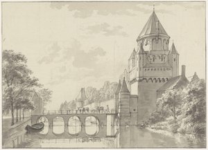 Vista do Kleine Houtpoort, Haarlem de Gerrit Adriaenszoon Berckheyde