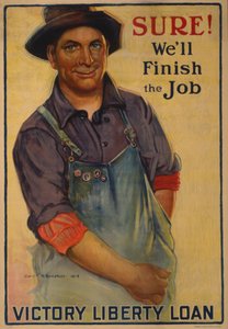 Certo! Nós vamos terminar o trabalho Victory Liberty Loan, 1918 de Gerrit Albertus Beneker