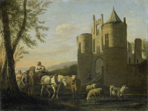 O portão principal para o Castelo de Egmond
