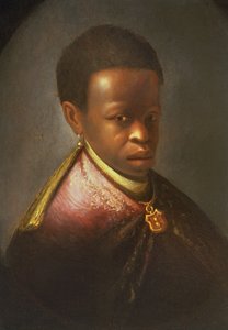 Retrato, de, um, corretor preto