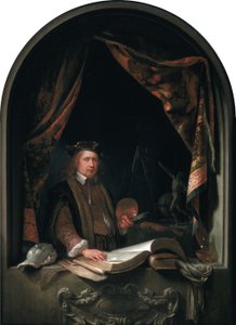 Autorretrato de Gerard Dou (1613-1675) de Gerrit Dou