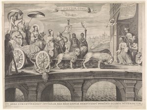 Alegoria do acolhimento de Königsmarck
Est potior coelo (título sobre o objecto) de Gerrit Gerritsz van Fenaem