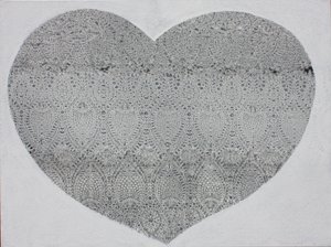 Heart Snow, 2023 (acrílico sobre tela) de Gerrit Greve