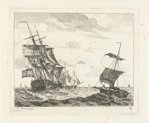 Veleiros em mares agitados Seascapes com navios (título da série)