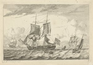 Navios à vela em águas agitadas
Vários navios (título da série)