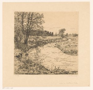 Aan de Hattemerbeek (título original sobre o objecto) de Gerrit Haverkamp (signed by artist)