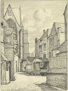 O St. Janskerk ou Grote Kerk em Gouda de Gerrit Lamberts