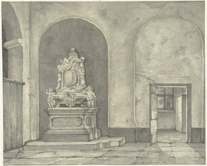 Monumento funerário de Balth. Fredericus von Stosch no Janskerk em Utrecht de Gerrit Lamberts
