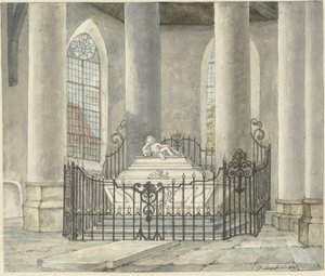 Lápide de Catharina Alida van der Dussen, numa igreja em Culemborg