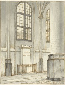 Túmulo de J.M. Kemper, no Pieterskerk Leiden de Gerrit Lamberts