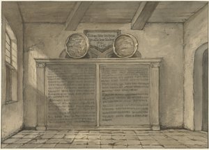 Duas bacias de cobre na igreja em Loosduinen de Gerrit Lamberts