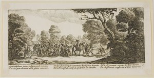 Descoberta dos soldados criminosos, placa nove de As grandes misérias da guerra de Gerrit Lucasz van Schagen