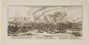 A Batalha, prato três de As grandes misérias da guerra de Gerrit Lucasz van Schagen