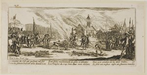 A estaca, prato treze de As grandes misérias da guerra de Gerrit Lucasz van Schagen