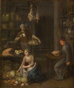 Contabilização das compras na cozinha de Gerrit Lundens
