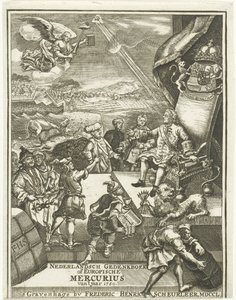 Página de título do Mercúrio Europeu de 1750 de Gerrit Sibersma (possibly)