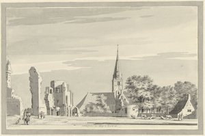 As ruínas da Abadia de Rijnsburg
ruínas da abadia de Rijnsburgh (título sobre o objecto) de Gerrit Toorenburgh