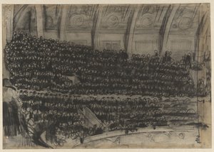 Espectadores nas bancadas de Circus Carré de Gerrit Willem Dijsselhof