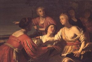 Diana e suas ninfas de Gerrit van (follower of) Honthorst