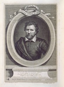 Ben Jonson (1573-1637), gravado por George Vertue (1684-1756), 1730 de Gerrit van Honthorst