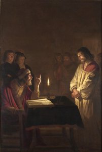 Cristo diante do Sumo Sacerdote, c. 1617 de Gerrit van Honthorst
