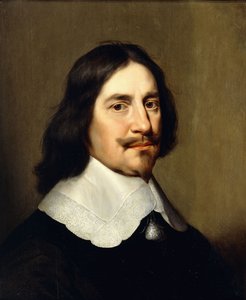 Retrato de um cavalheiro, comprimento do busto, vestindo preto, de Gerrit van Honthorst