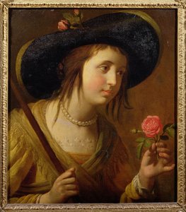 Princesa Sofia da Boêmia (1630-1714), mãe de Jorge I como pastora de Gerrit van Honthorst