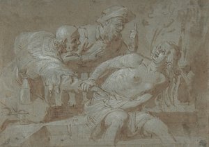 Susanna e os Anciãos, início do século XVII a meados do século XVII. de Gerrit van Honthorst