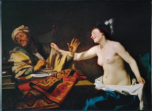O filósofo inabalável (óleo sobre tela) de Gerrit van Honthorst