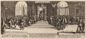 Distribuição de recompensas de Gerrit van Schagen after Jacques Callot