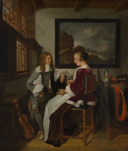 Conversa sentimental, início da década de 1660. de Gerritsz Quiringh van Brekelenkam