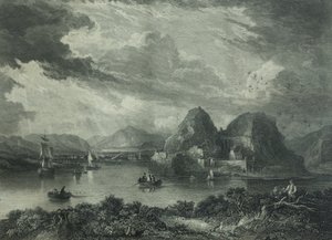 Castelo de Dumbarton, c.1880 (gravura)