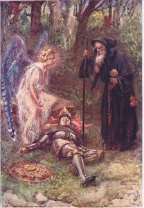 "Eis esta visão pesada, reverendo Sire", Histórias da Rainha das Fadas publicadas por George Harrap and Company de Gertrude E. Demain (after) Hammond