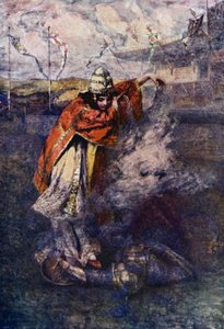Duessa dissipou a Nuvem Encantada (cor litho) de Gertrude E. Demain (after) Hammond