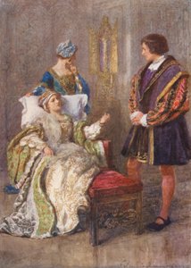 Shakespeare, Rei Henrique VIII (litografia a cores) de Gertrude E. Demain (after) Hammond