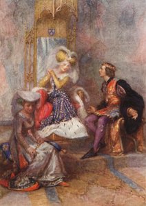 Shakespeare, Rei Henrique V (litografia a cores) de Gertrude E. Demain (after) Hammond