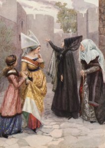 Shakespeare, Rei Ricardo III (litografia a cores) de Gertrude E. Demain (after) Hammond