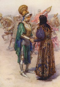 Shakespeare, Rei Ricardo II (litografia a cores) de Gertrude E. Demain (after) Hammond