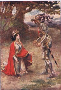 O Cavaleiro da Cruz Vermelha foi completamente ultrapassado, Histórias da Rainha das Fadas publicadas por George Harrap and Company