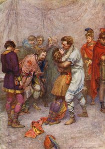 A peça de William Shakespeare: Cymbeline (litografia a cores) de Gertrude E. Demain (after) Hammond