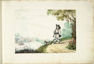 O Senhor caminhando ao longo de um rio