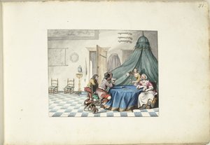 Jogadores de cartas num interior de Gesina ter Borch (signed by artist)